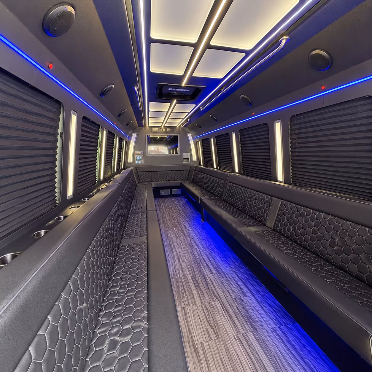 hartford 30 passenger party bus interior