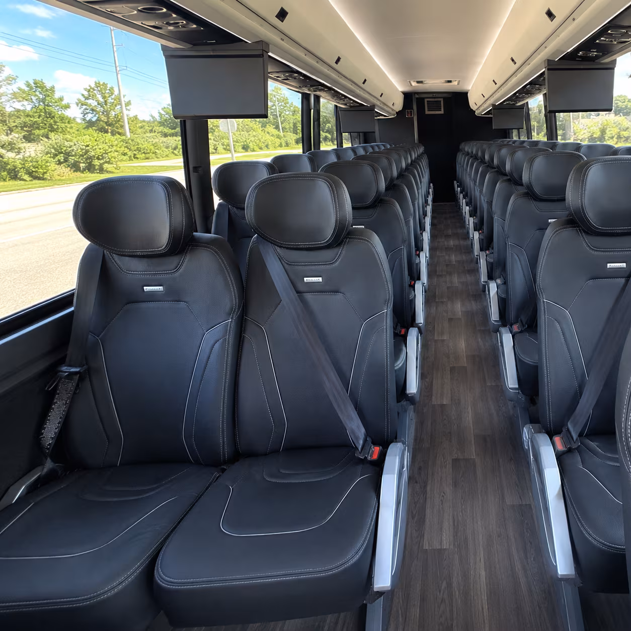 hartford 47 passenger charter bus inside