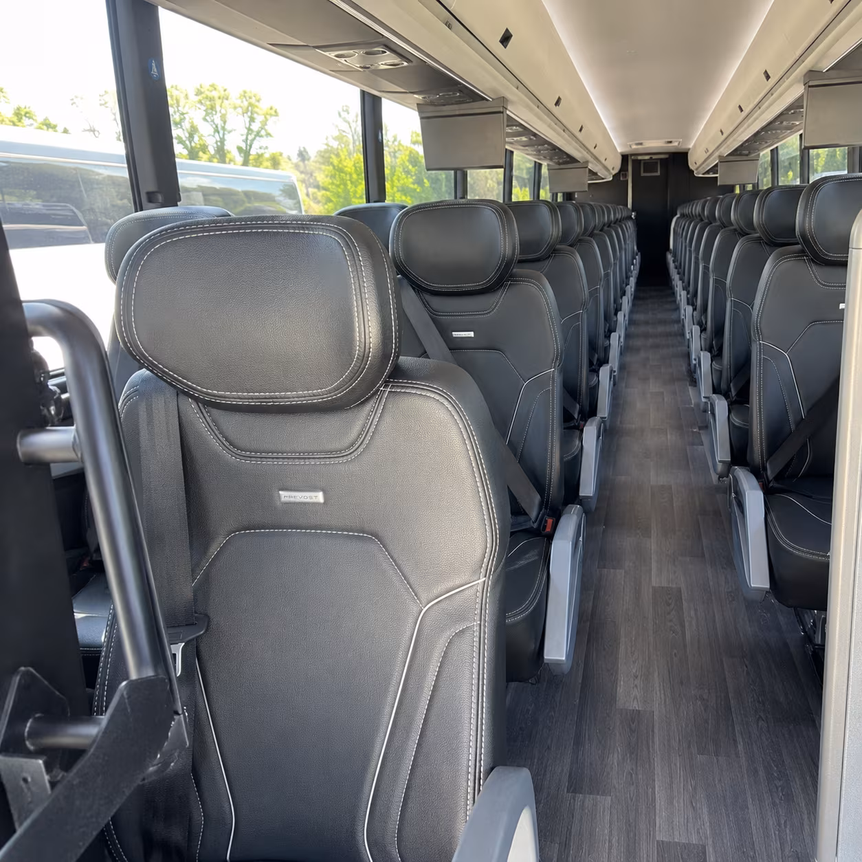 hartford 47 passenger charter bus interior