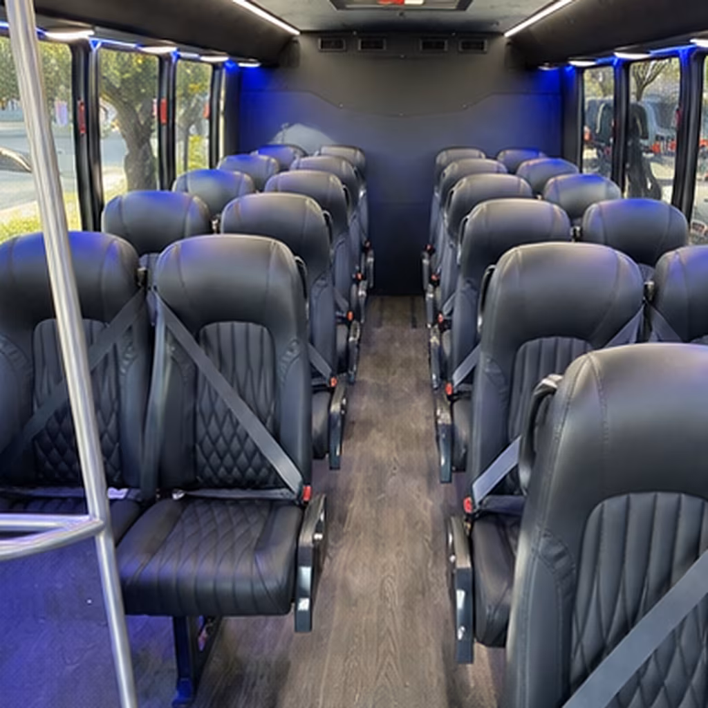 minibuses for trade show groups arriving at bradley international airport